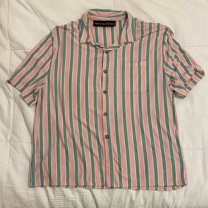 HRH collection striped Beverly Hills Button Down